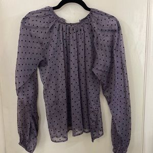 cute purple mesh top